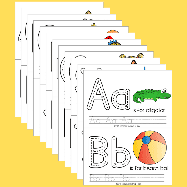 Summer Alphabet Tracing Booklet